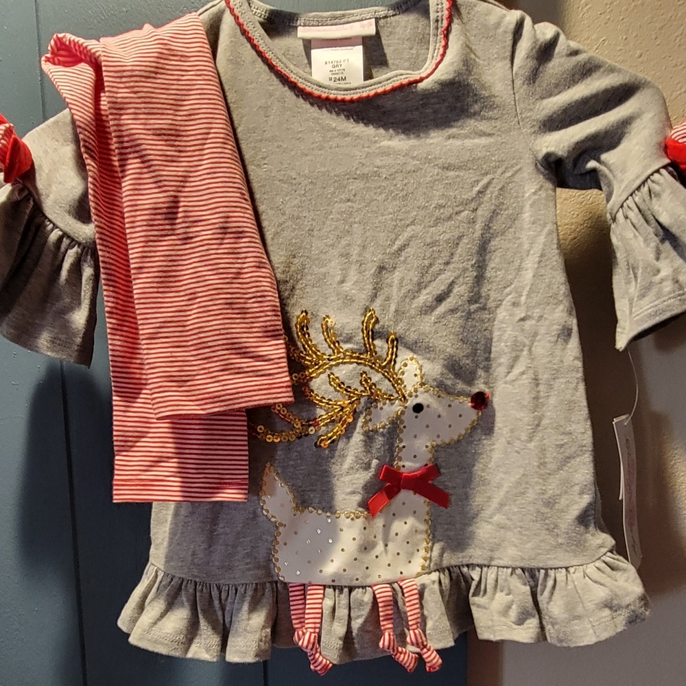 Bonnie baby Christmas outfit 24m